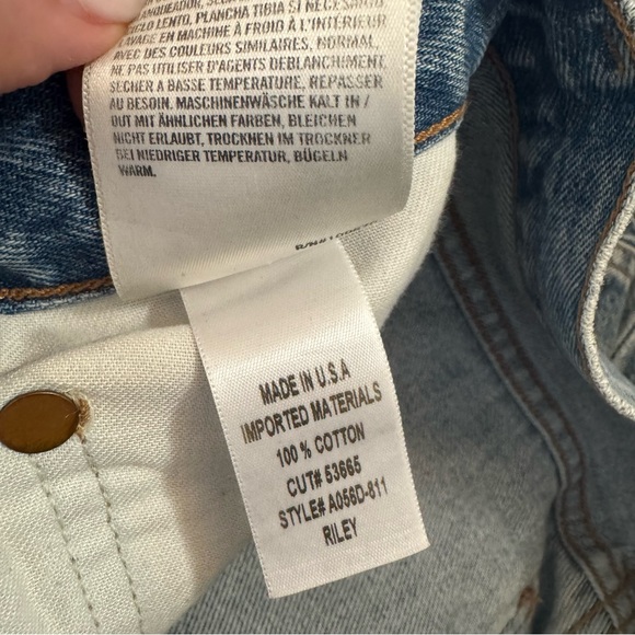 Agolde RILEY HIGH RISE STRAIGHT CROP blue denim jeans - Picture 7 of 7